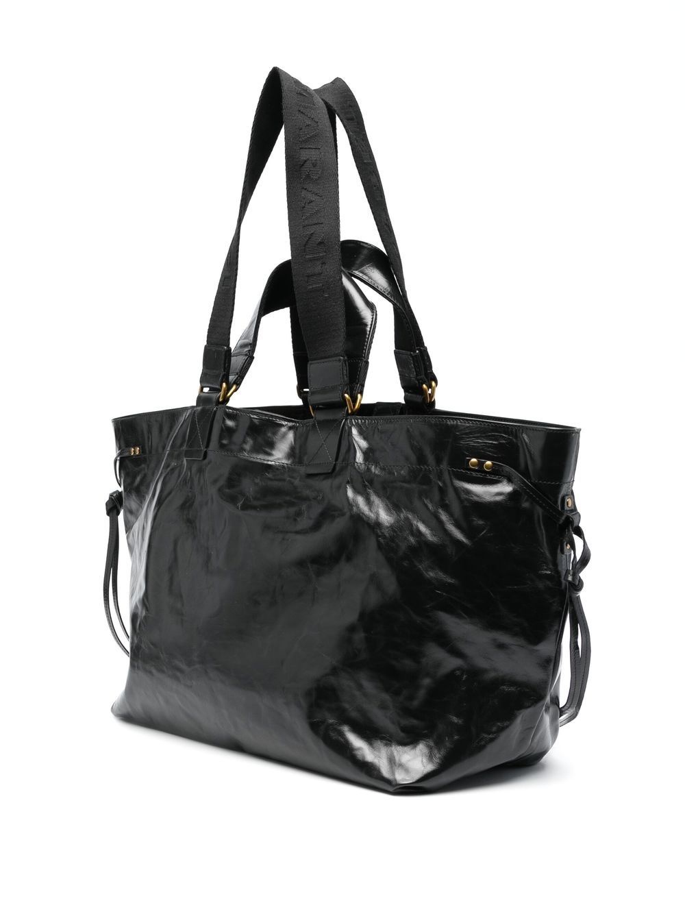 Wardy crinkled-finish tote bag - 3