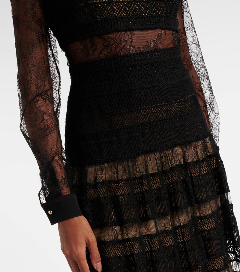 Lace and macramé midi dress 5