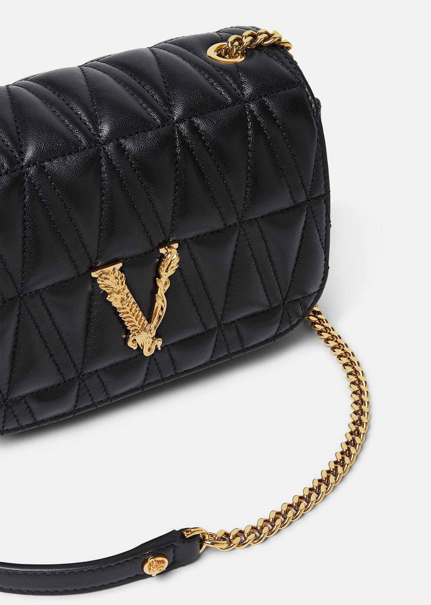 Virtus Quilted Nappa Leather Evening Bag - 5