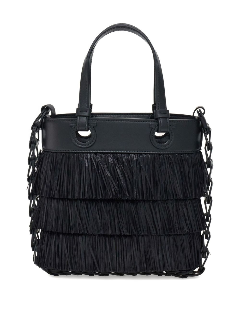 layered-fringe tote bag - 3