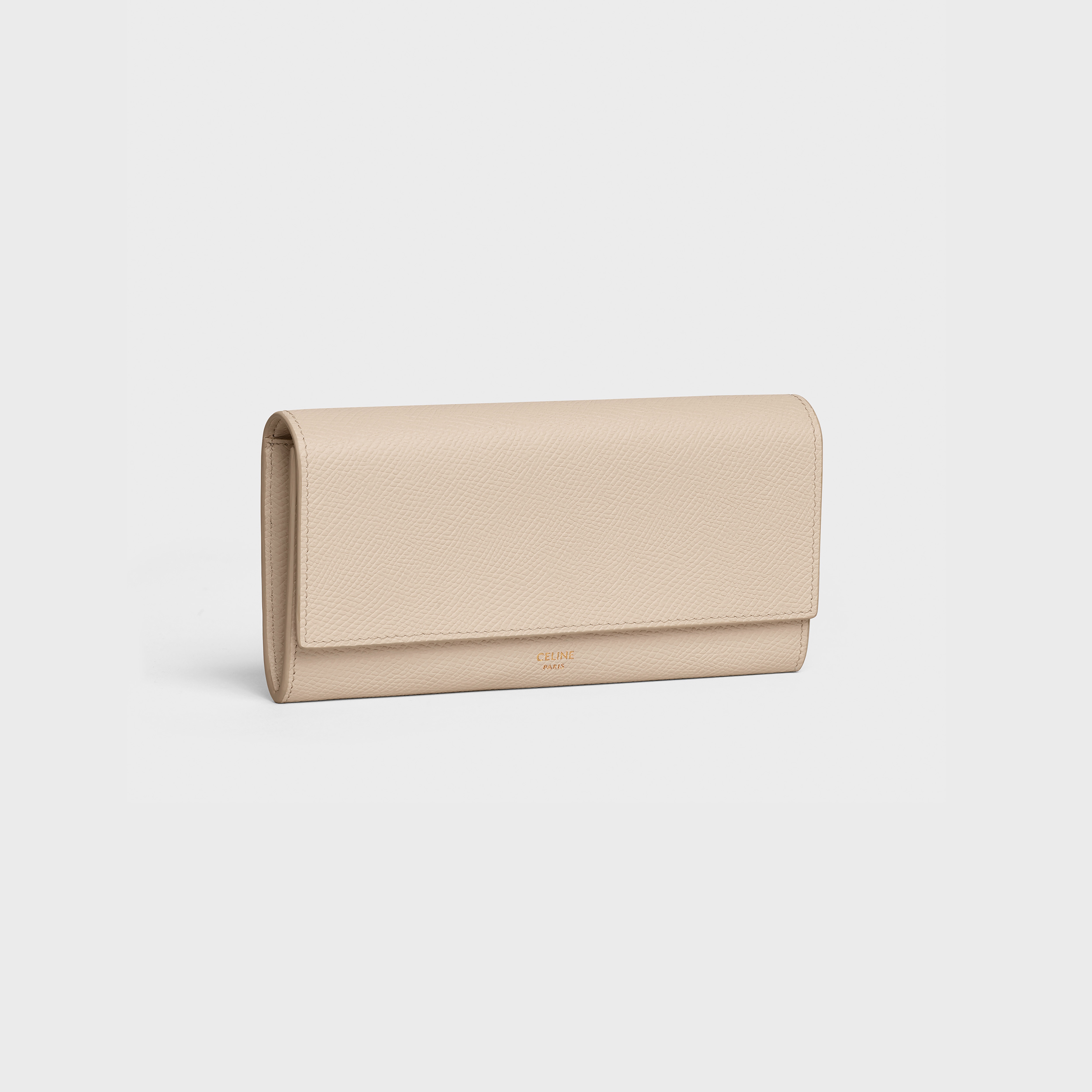 Large flap wallet in Grained calfskin - 2