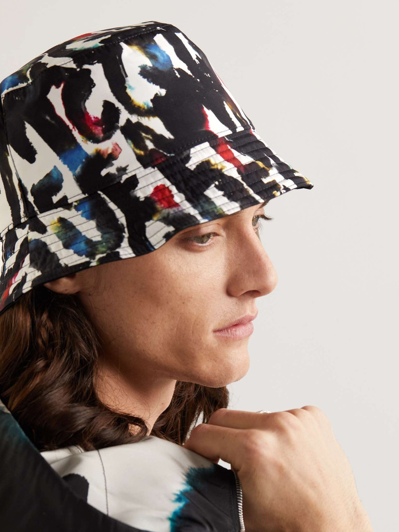 Reversible Logo-Embroidered Printed Shell Bucket Hat 3
