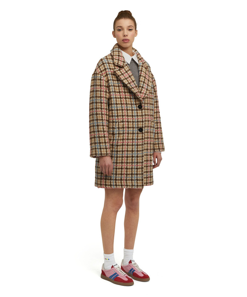 Blended wool coat with "Houndstooth Check" motif 3