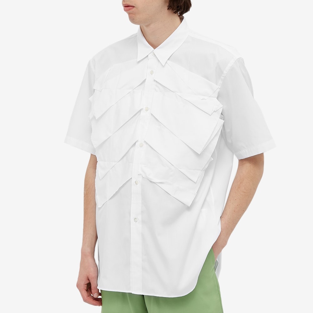 Comme des Garcons Homme Plus Short Sleeve Overlayed Pleats S - 4