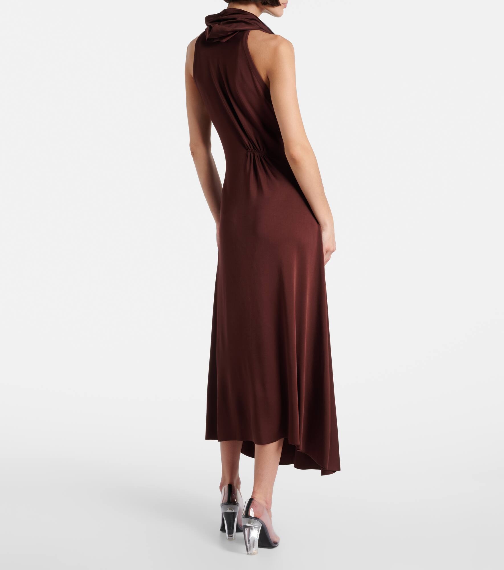 Hooded jersey midi dress - 3