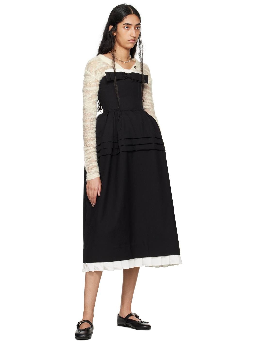 Black Flower Bud Maxi Dress - 4
