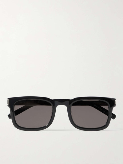 SAINT LAURENT Square-Frame Acetate and Silver-Tone Sunglasses outlook