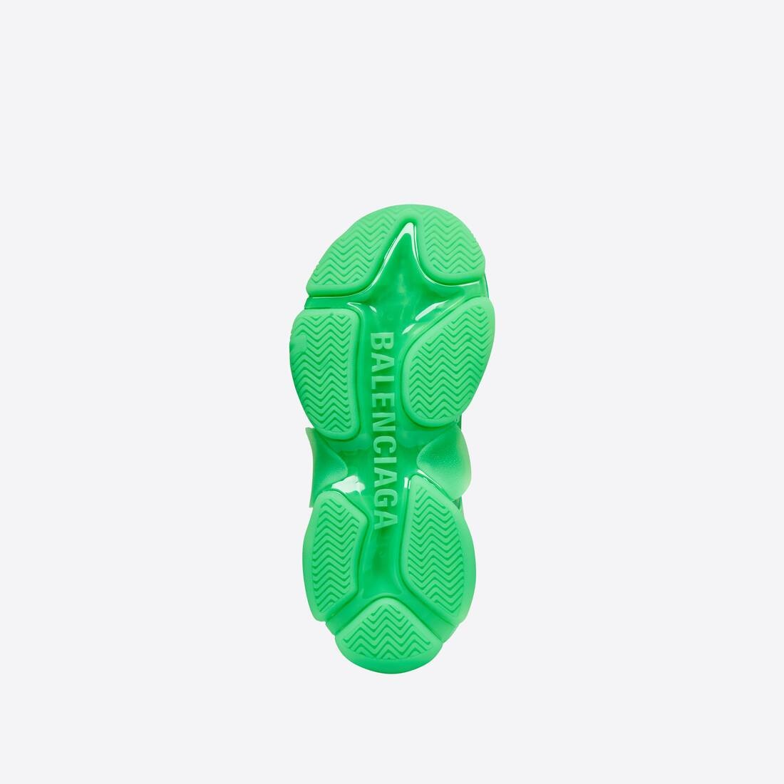 Women's Triple S Sneaker Clear Sole in Fluo Green - 8