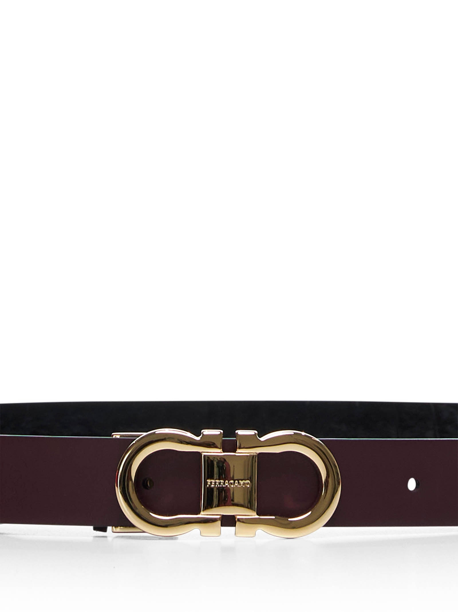 Black reversible Gancini belt - 4