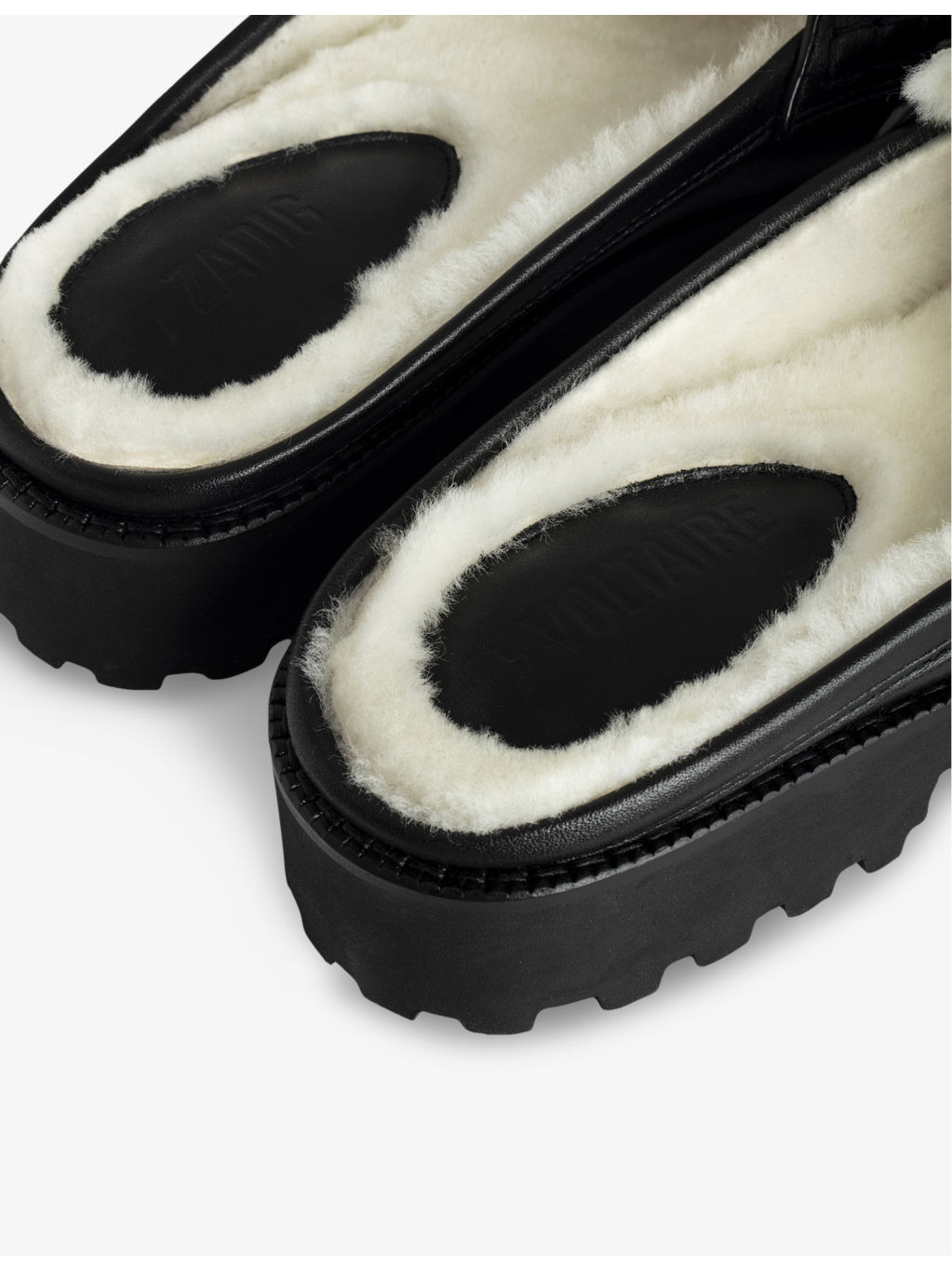 Joe Shearling-Lined Backless Leather Loafers - 4