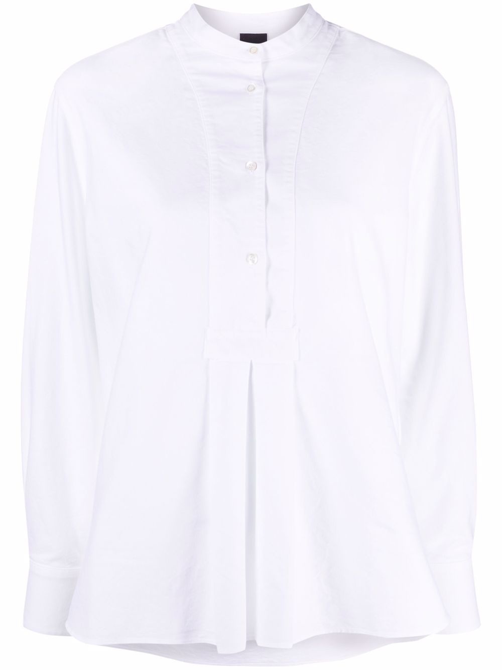 Mandarin-collar cotton blouse - 1