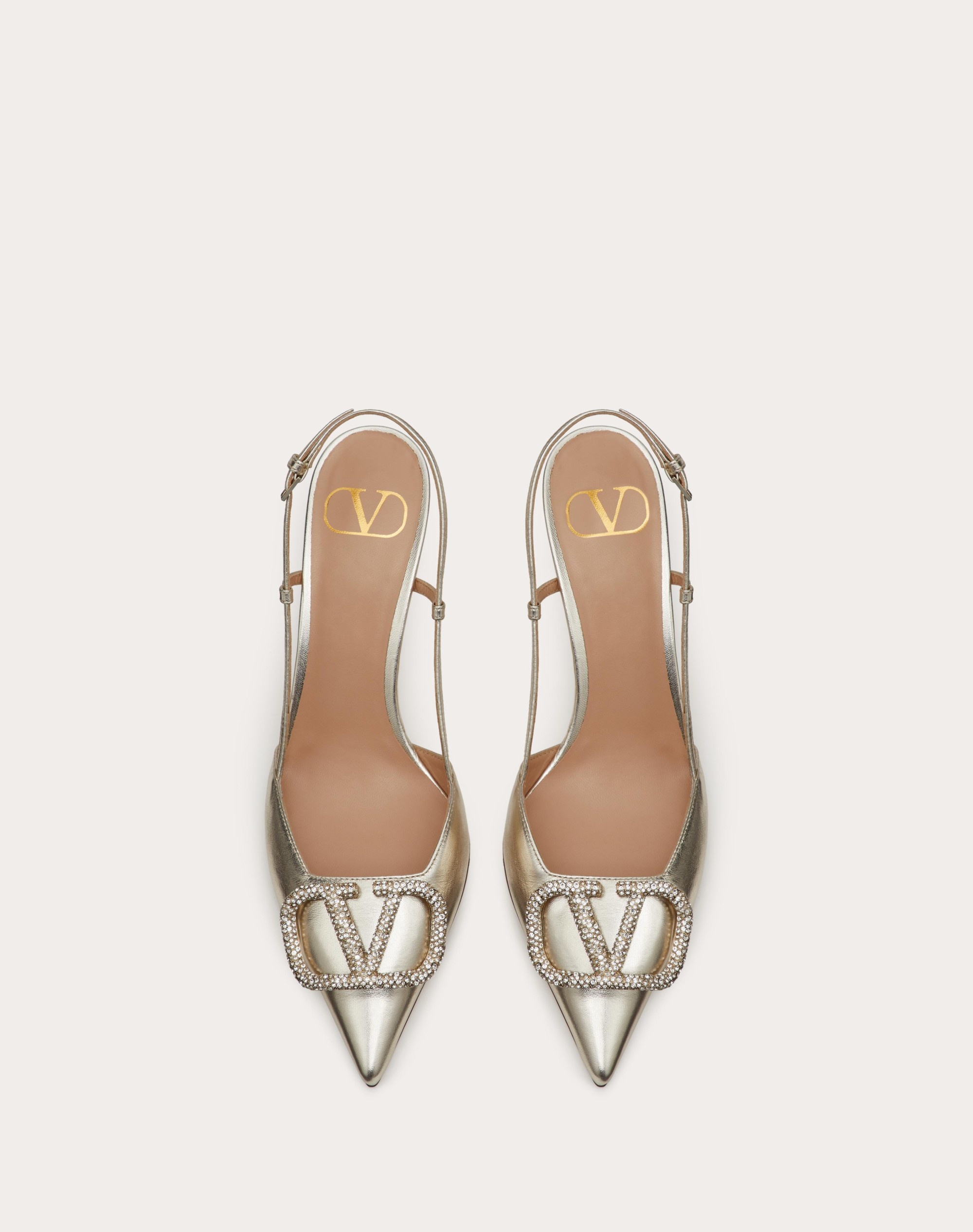 VLOGO GLOW LAMINATED NAPPA SLINGBACK PUMP 80 MM / 3.15 IN. - 4