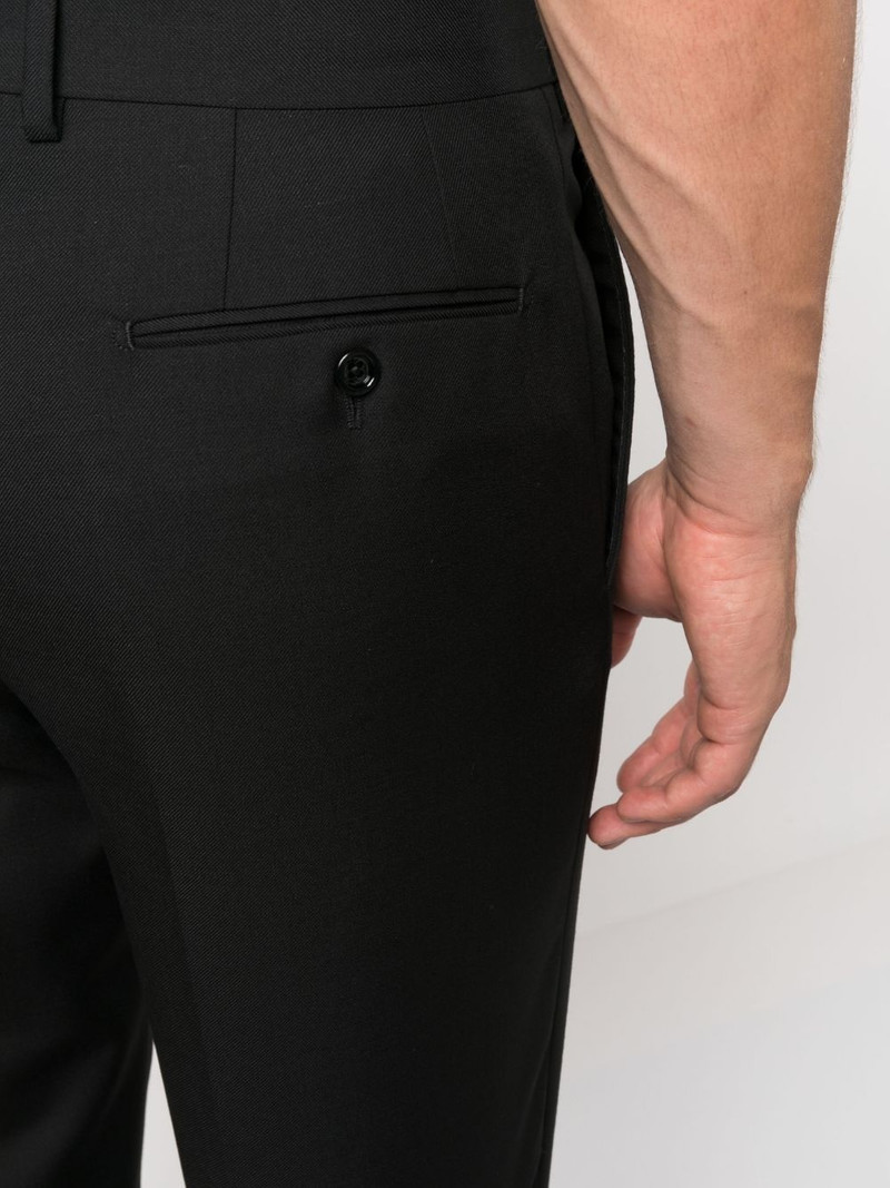 pressed-crease tapered-leg trousers 5