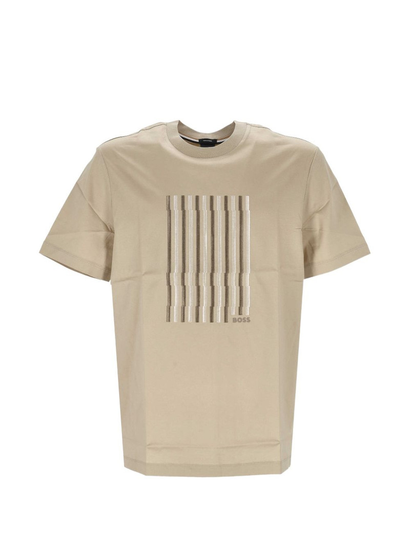 embroidered-stripe T-shirt 1