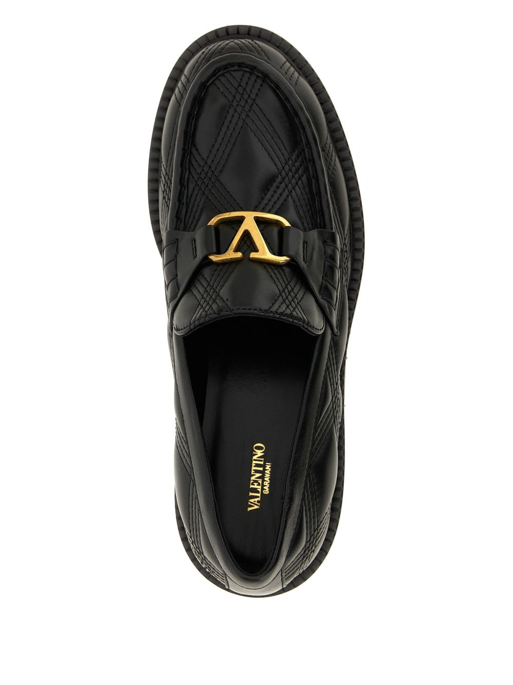 VLogo Signature quilted loafers - 4