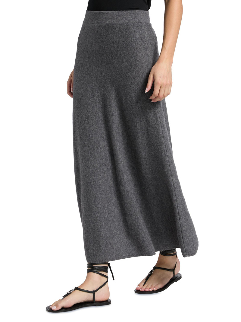 Women's Flared Cashmere Maxi Skirt - Graphite 4