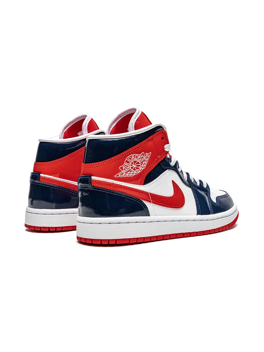 Air Jordan 1 Mid "Patent Leather Navy/White/Red" sneakers - 3