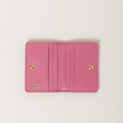 Miu Miu Matelassé nappa leather card holder outlook