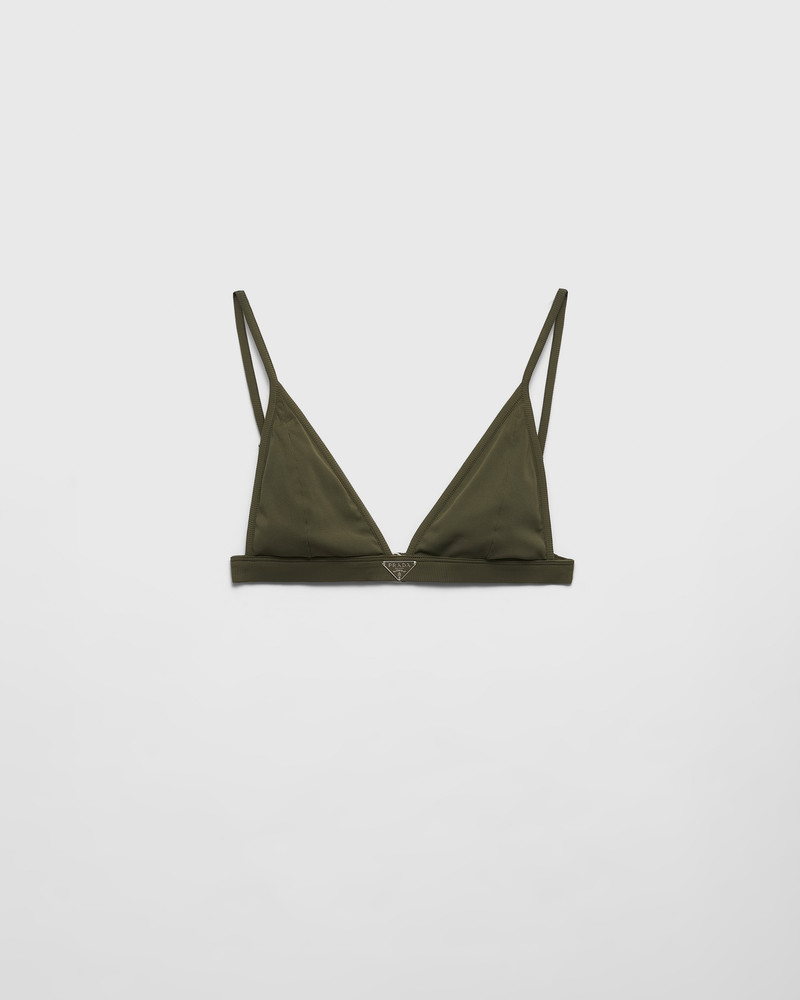 Ribbed knit bralette bikini top 1