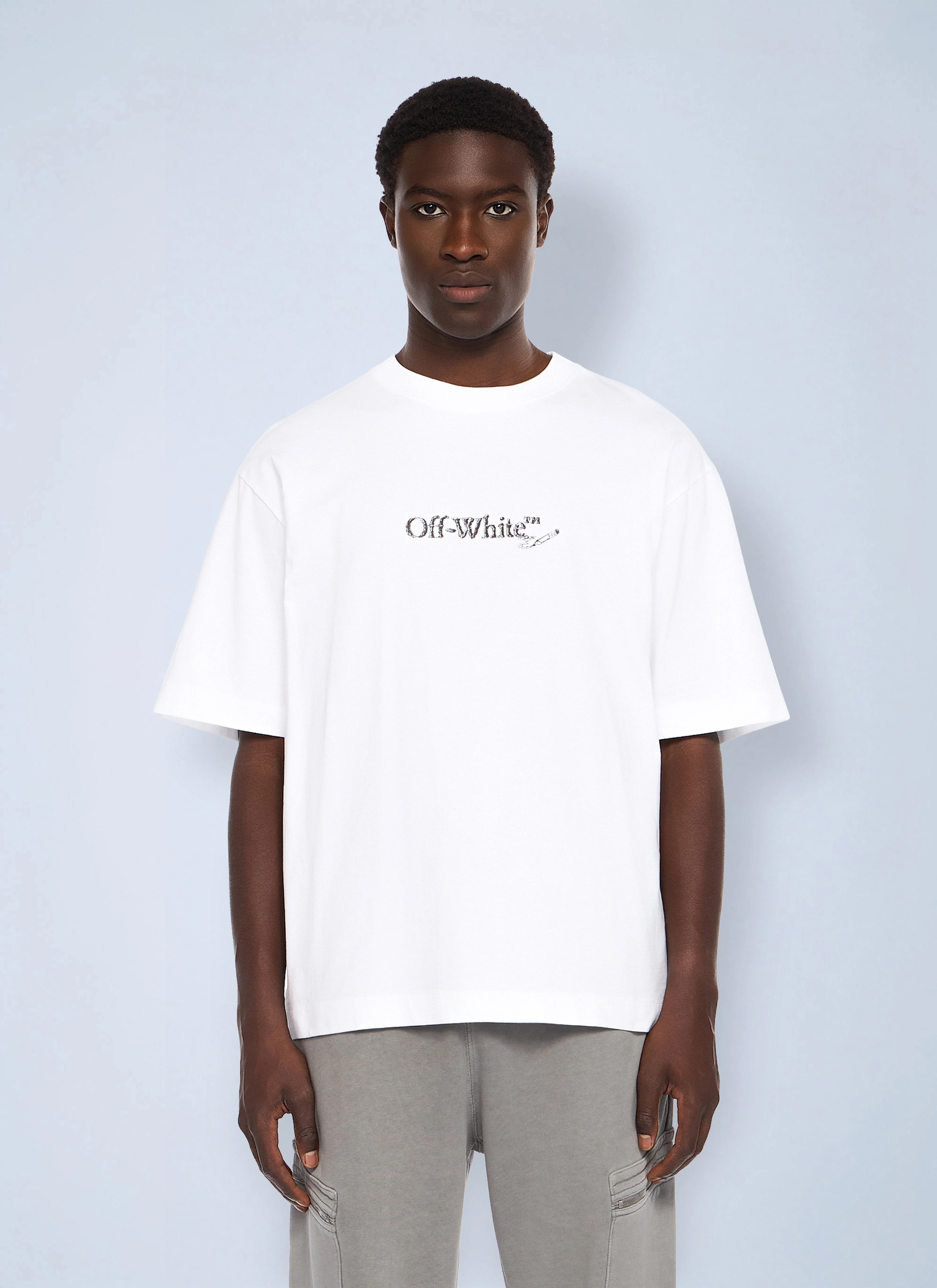 Off-White Men Scribble Arrow Skate Logo T-Shirt - 1