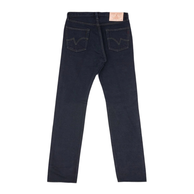 Iron Heart IH-888s-21od 21oz Selvedge Denim Medium/High Rise Tapered Cut Jeans Indigo Overdyed Black outlook