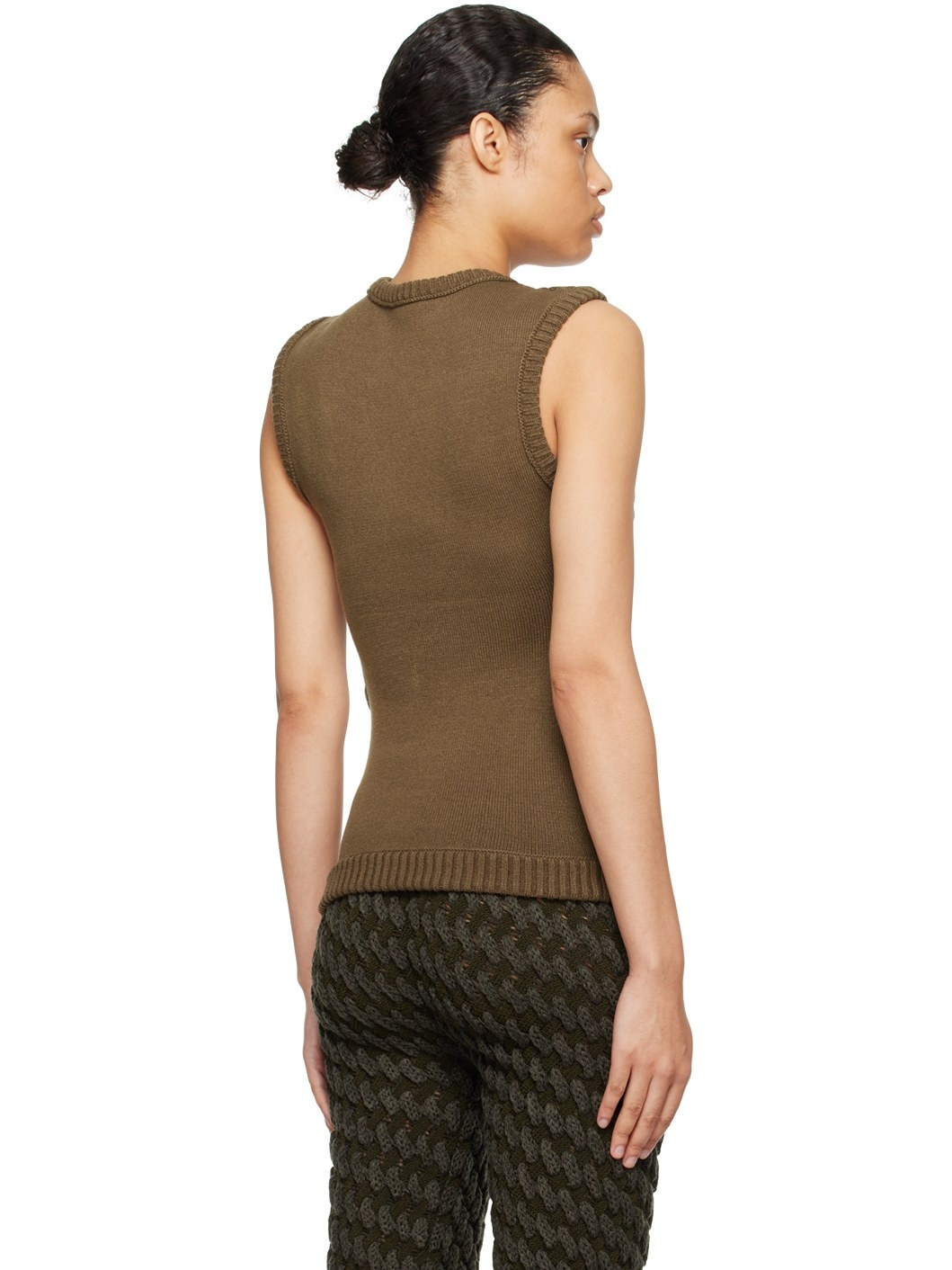 SSENSE Exclusive Khaki Knot Vest - 3