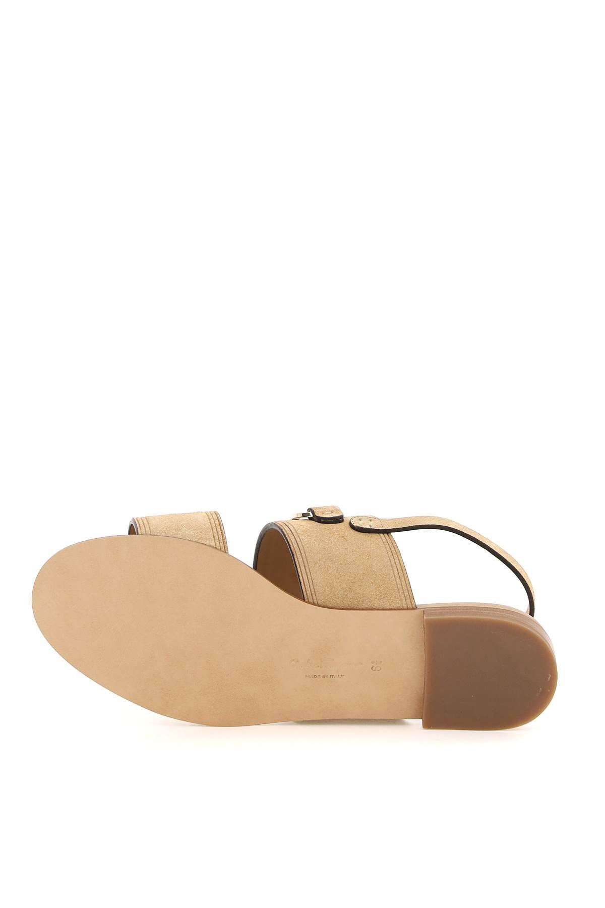 SUEDE LEATHER GANCINI SANDALS - 5