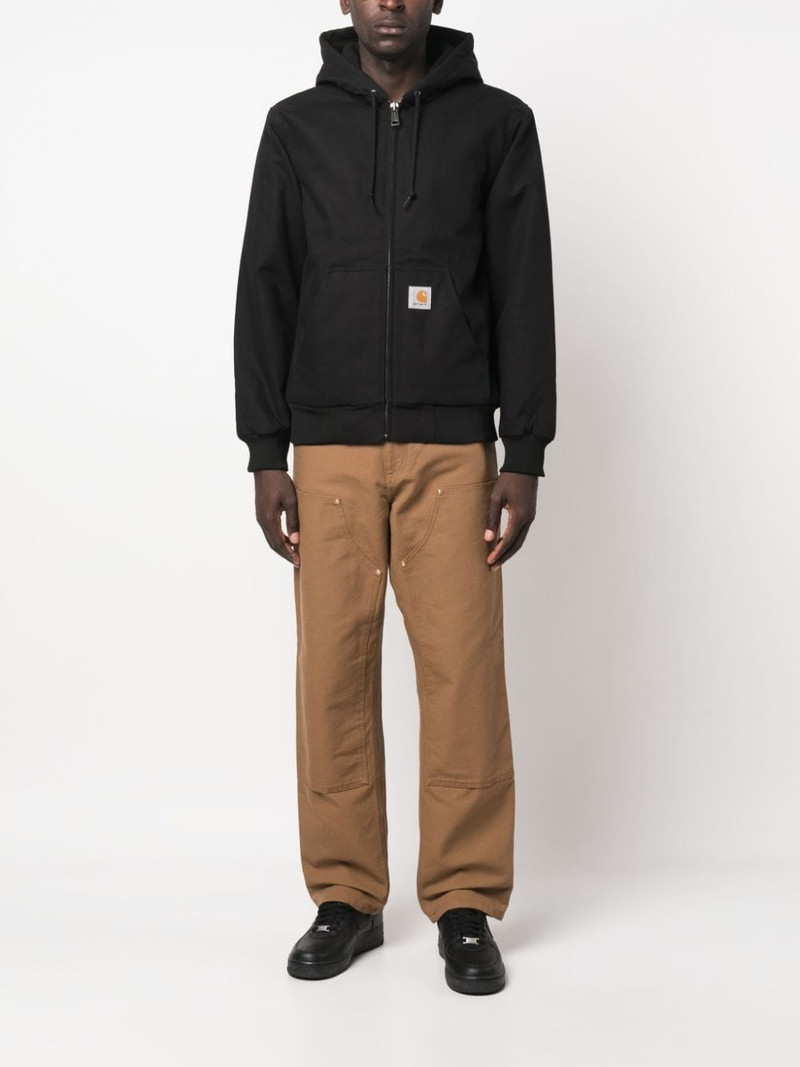 Carhartt logo-patch cotton hooded jacket outlook