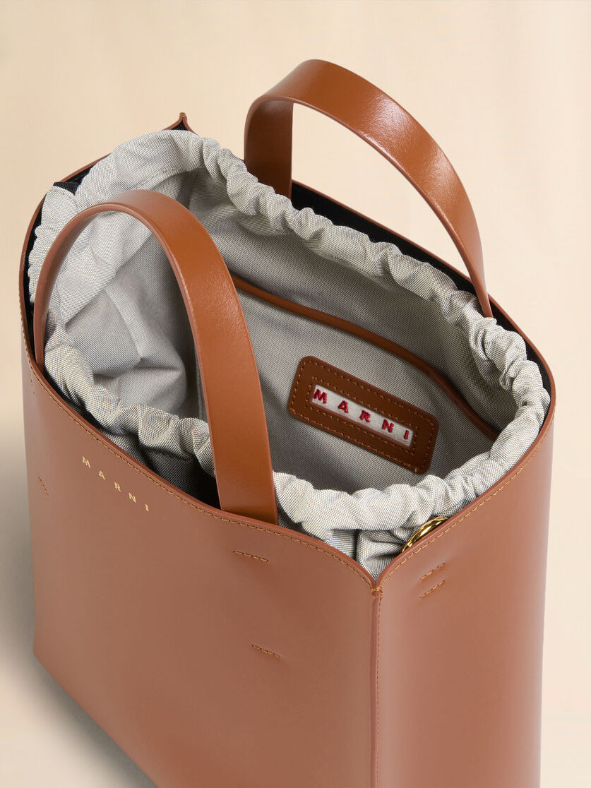 MUSEO SMALL BAG IN BROWN LEATHER - 3