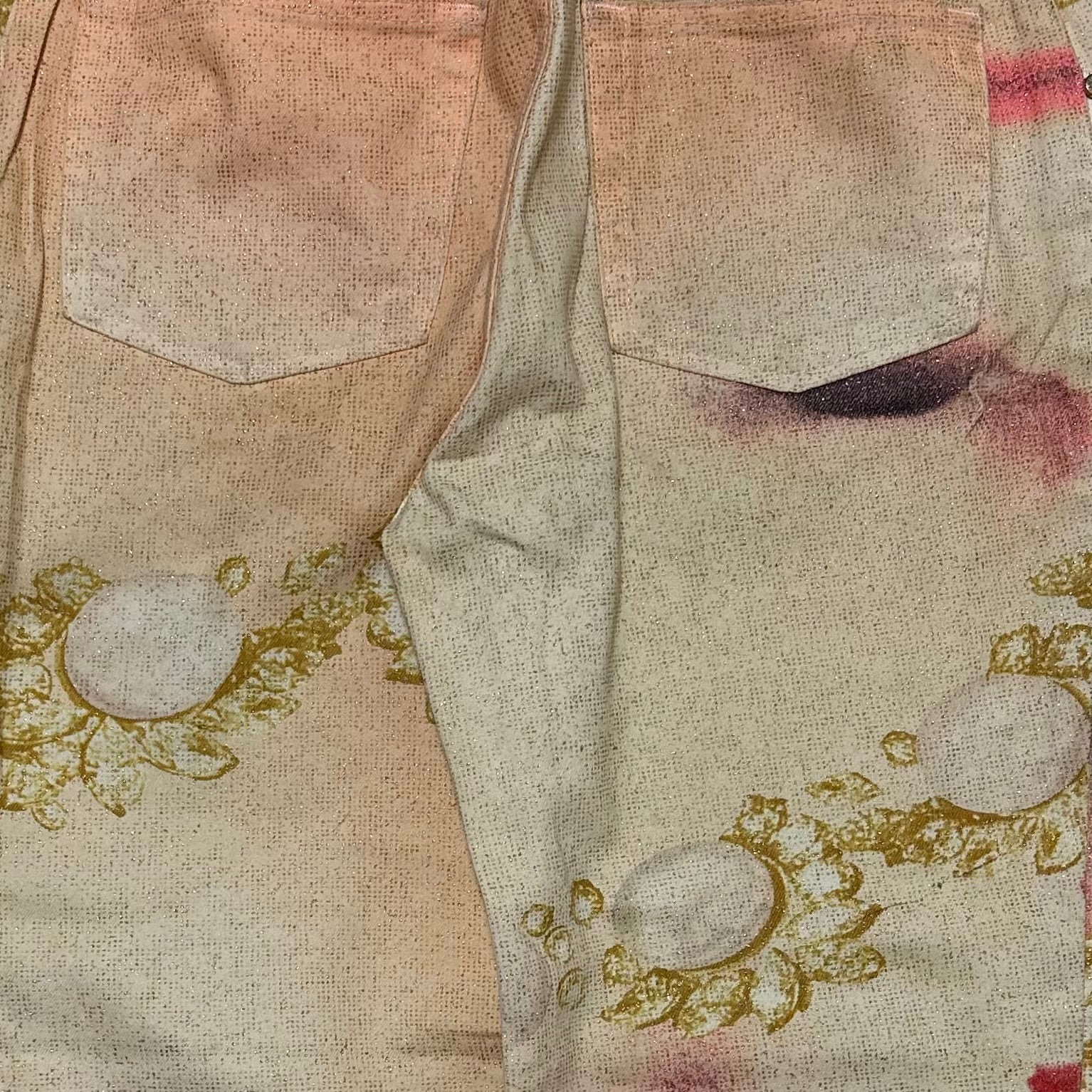 ROBERTO CAVALLI Spring Summer 2001 Print Denim Pants - 5