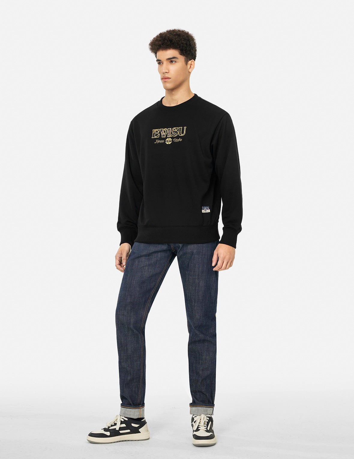 Kamon and Logo Brocade Applique Relax Fit Sweatshirts - 4
