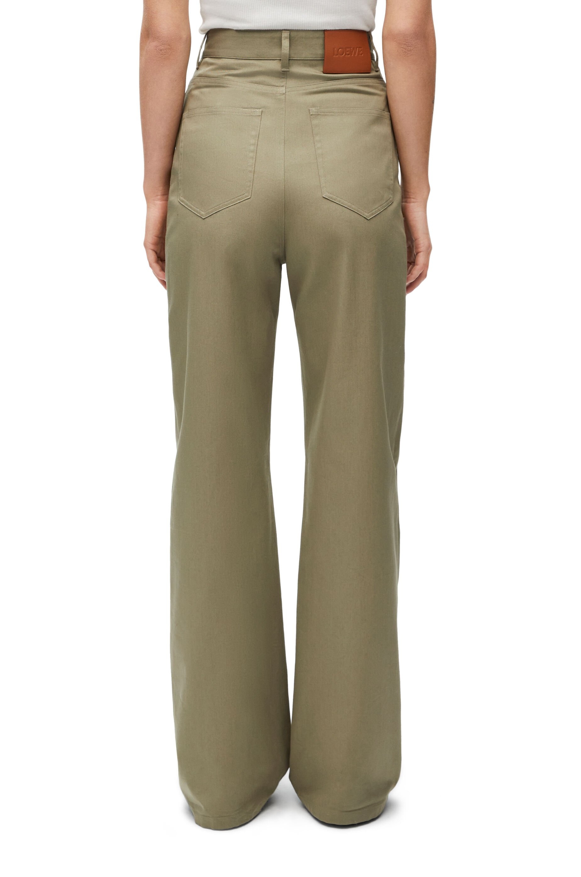 High waisted trousers in cotton - 4