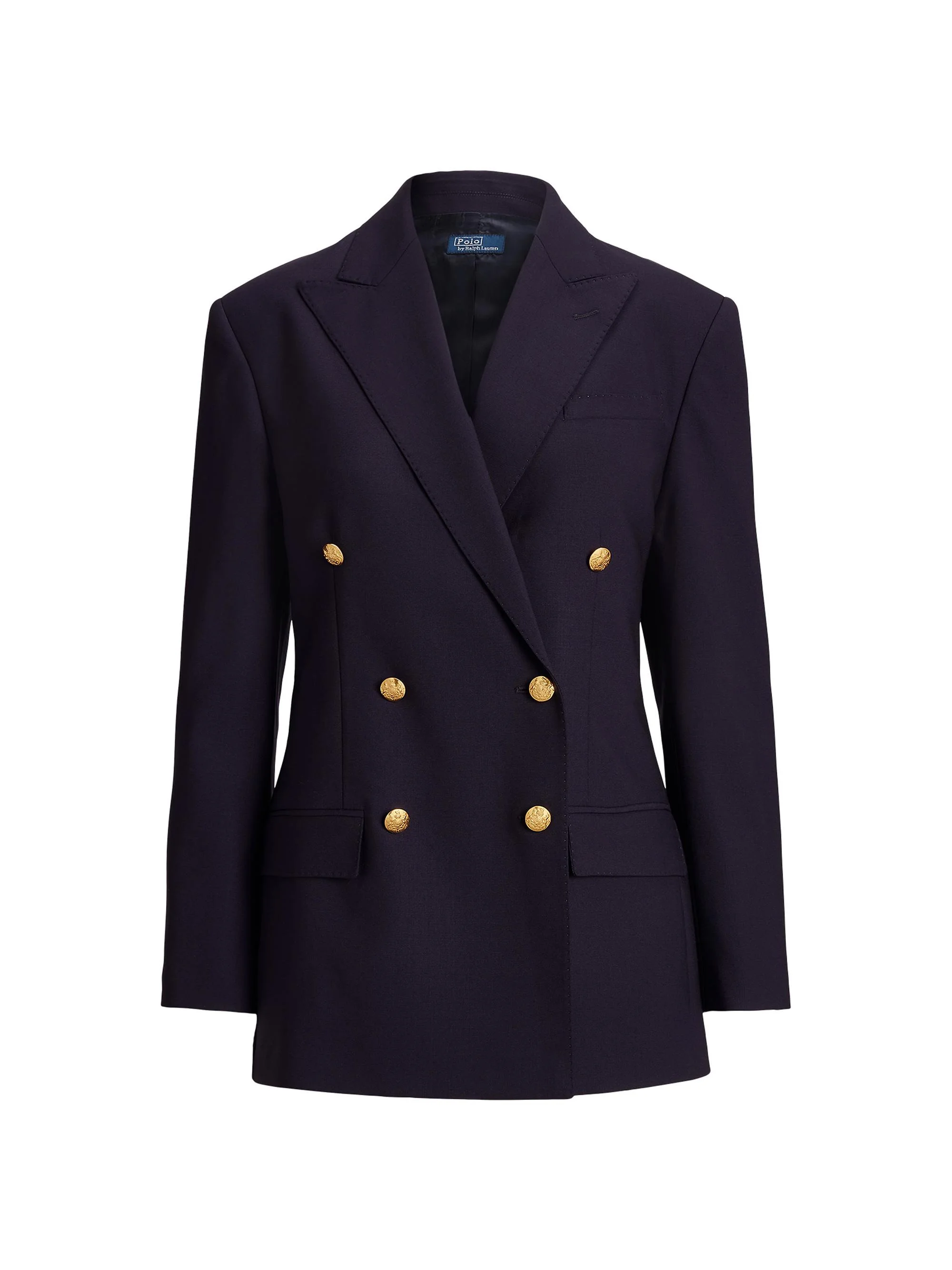 Women's Double-Breasted Wool-Blend Blazer - Navy - 1