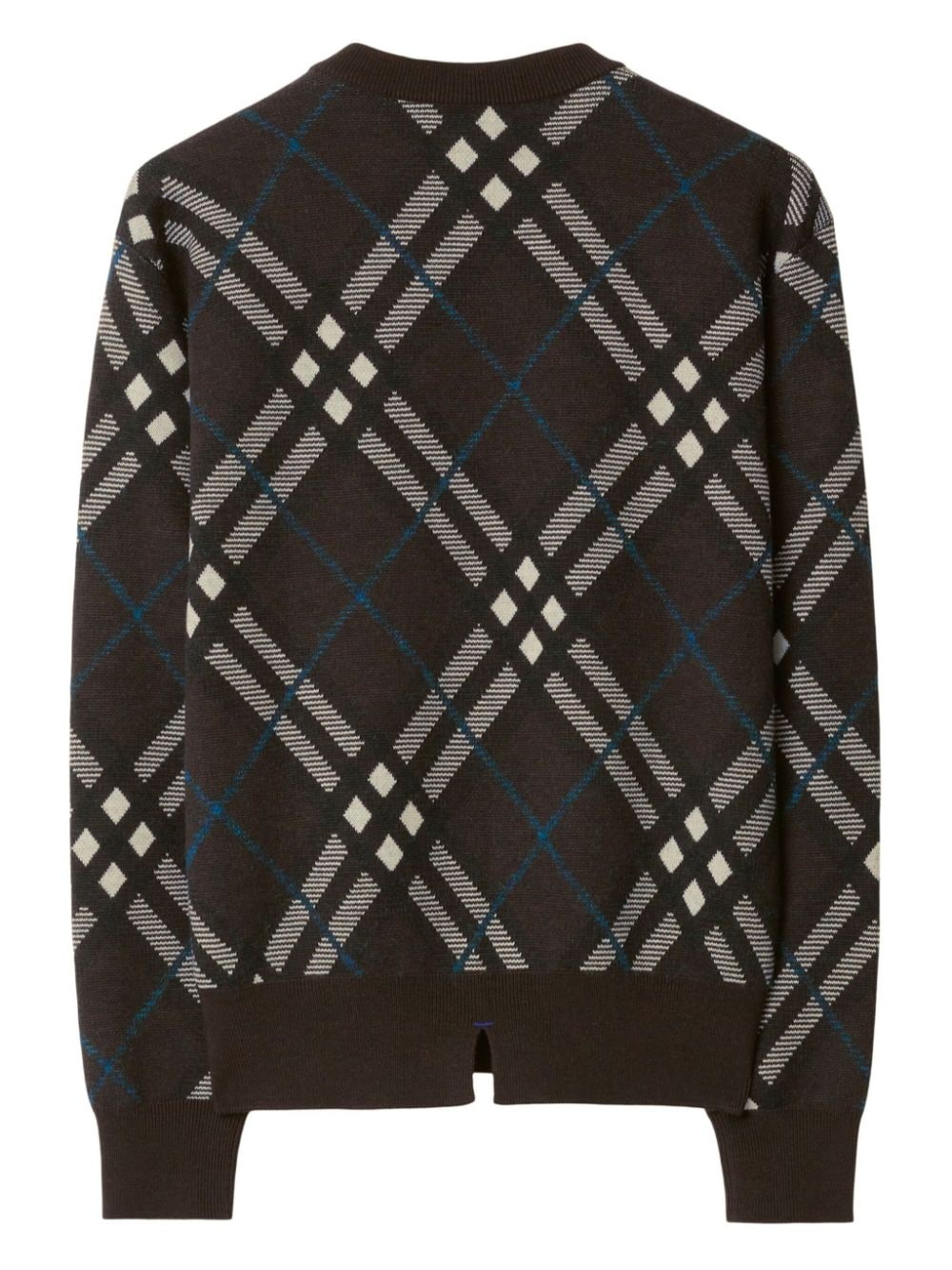 plaid-check wool-blend sweatshirt - 6