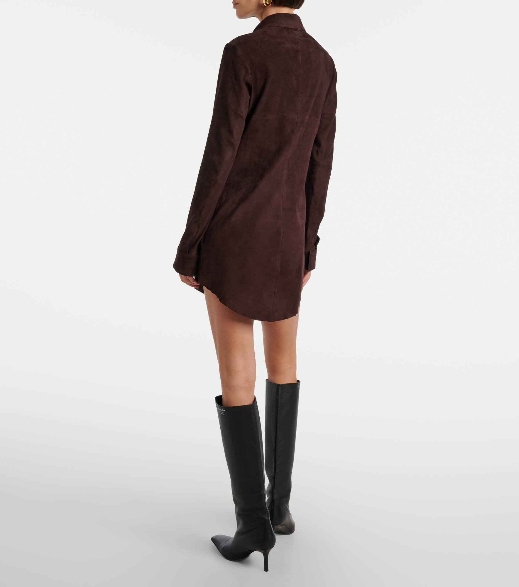 Geraldine suede shirt dress - 3