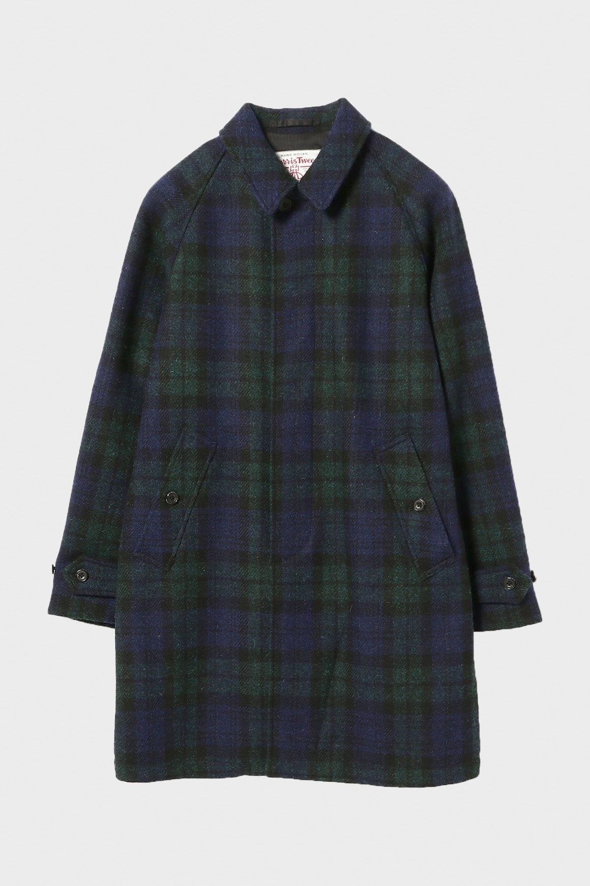 BEAMS PLUS Bal Collar Coat Harris Tweed - Blackwatch | canoeclub |  REVERSIBLE