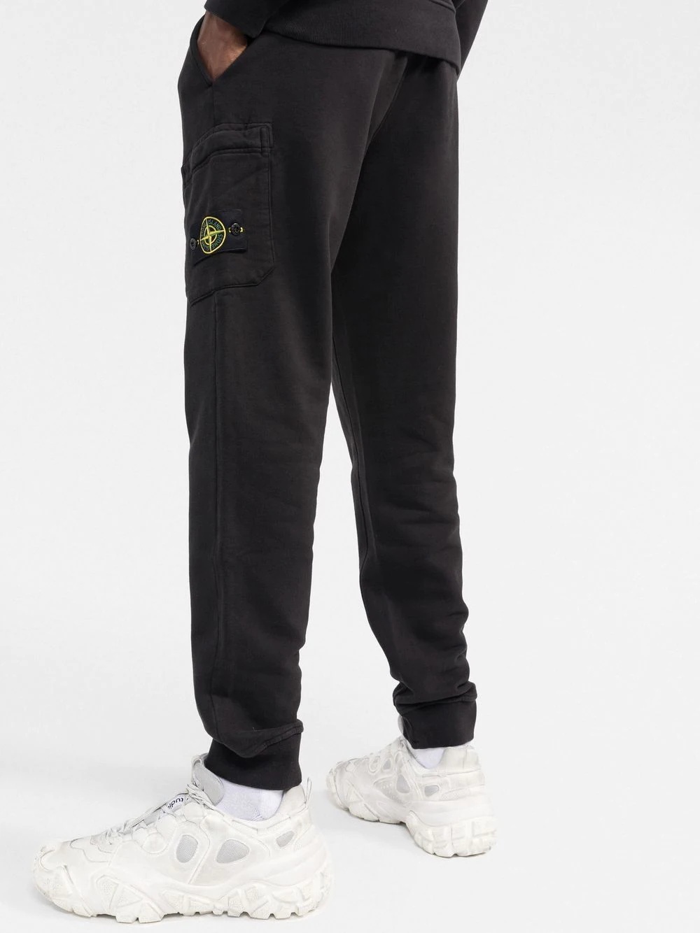 tapered fleece track pants - 3