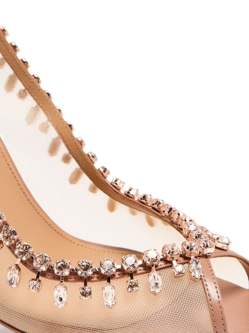 105mm open-toe slingback heeled pumps 4