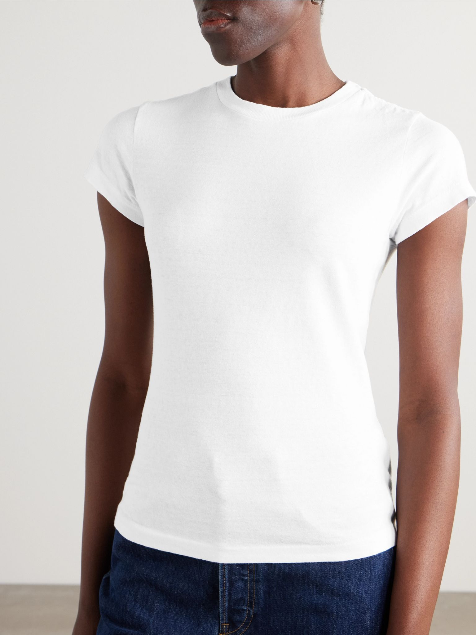 + Hanes 1960s cotton-jersey T-shirt White - 3