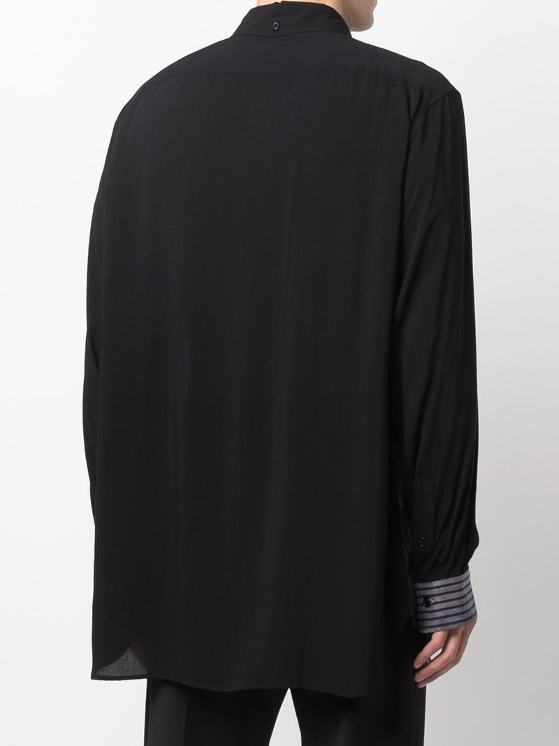 pinstripe print panel shirt 4