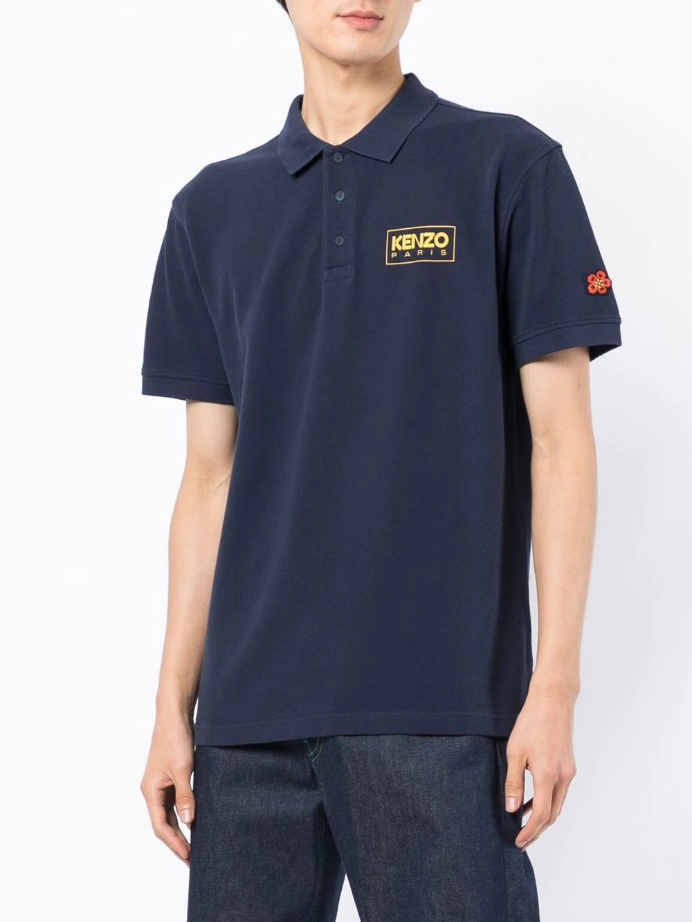 logo-print polo shirt - 3