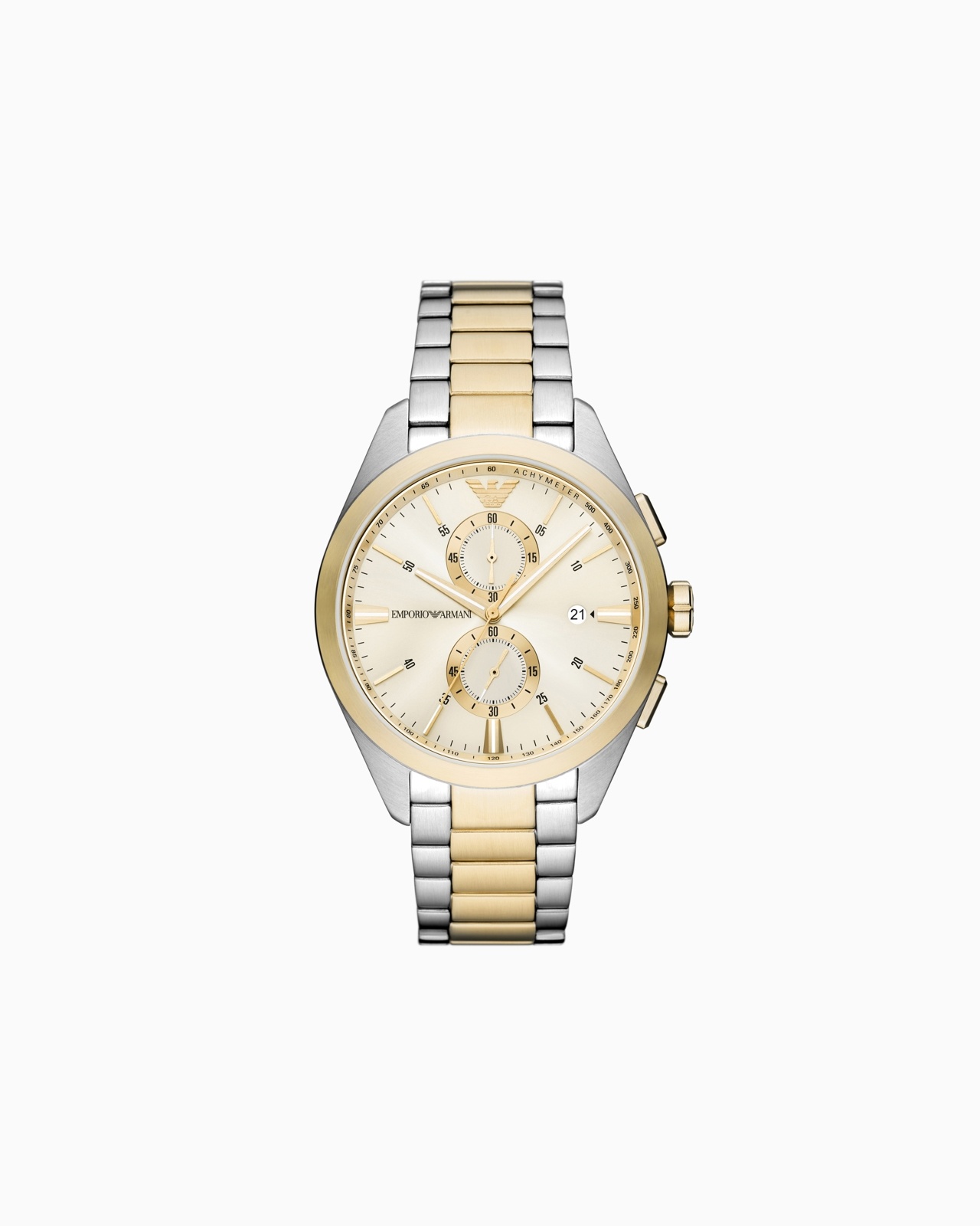 CHRONOGRAPH TWO-TONE STAINLESS STEEL WATCH - 1
