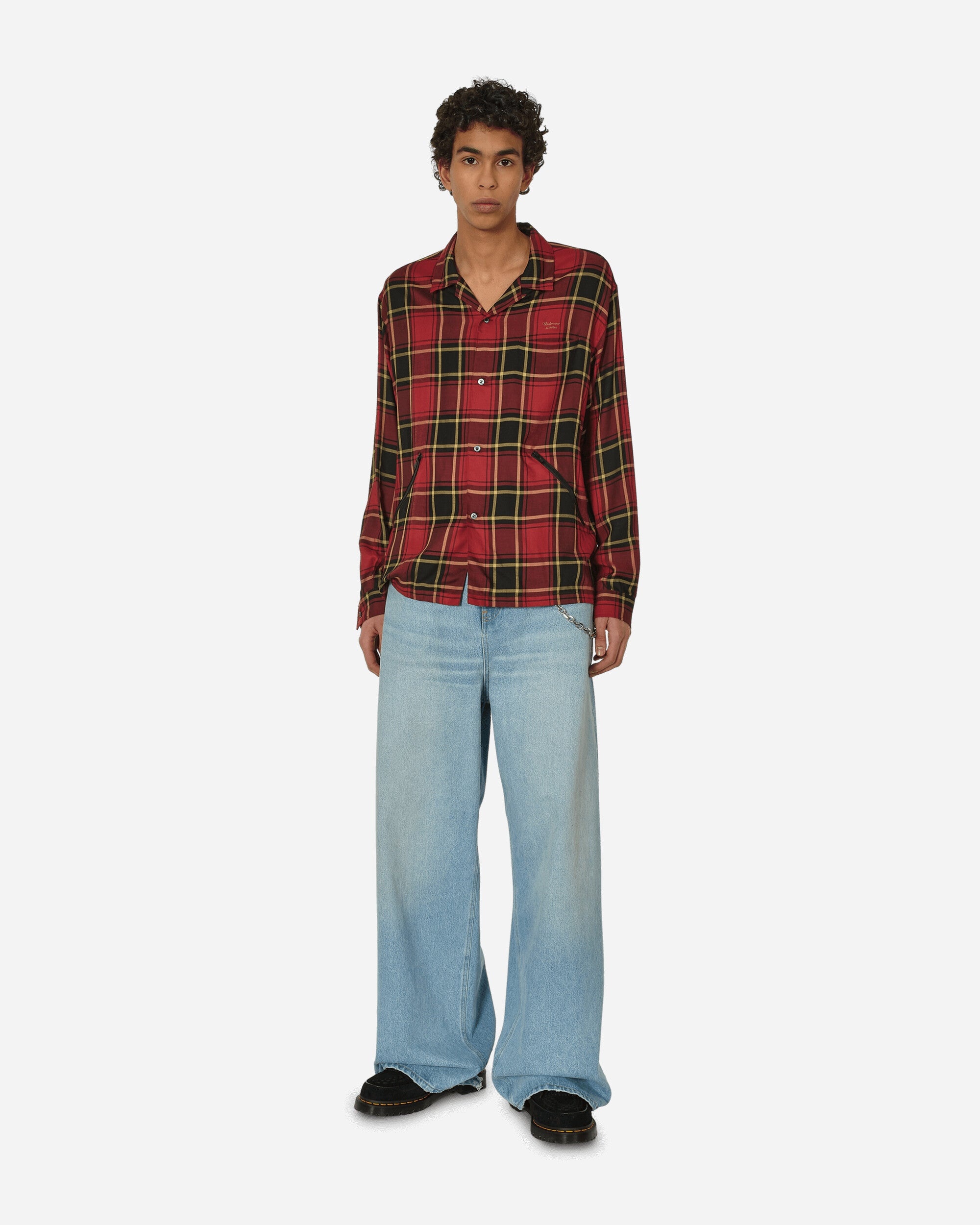 UNDERCOVER Checkered Shirt Red Check | slamjam | REVERSIBLE