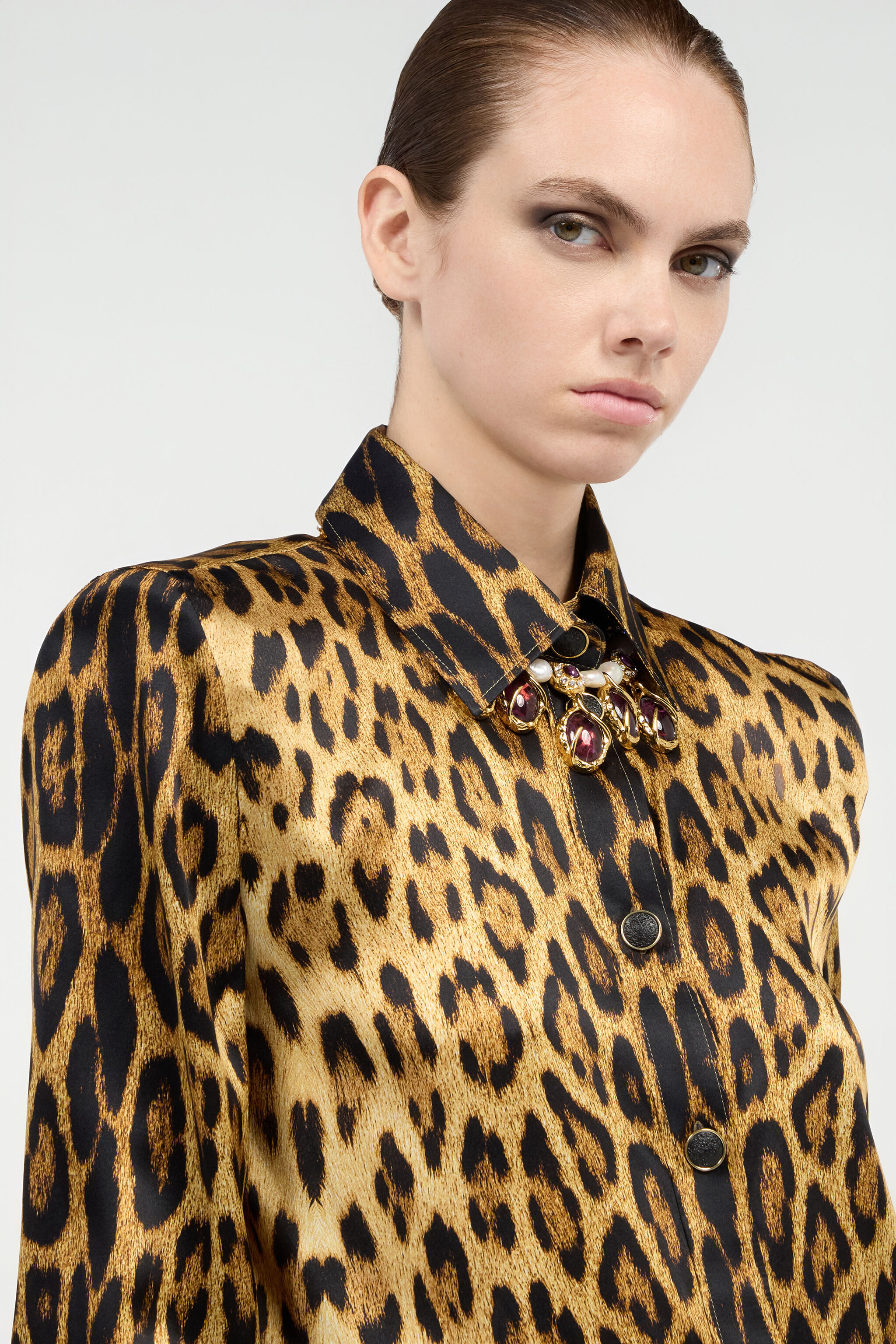 Silk Shirt With Jaguar Skin Print - 6