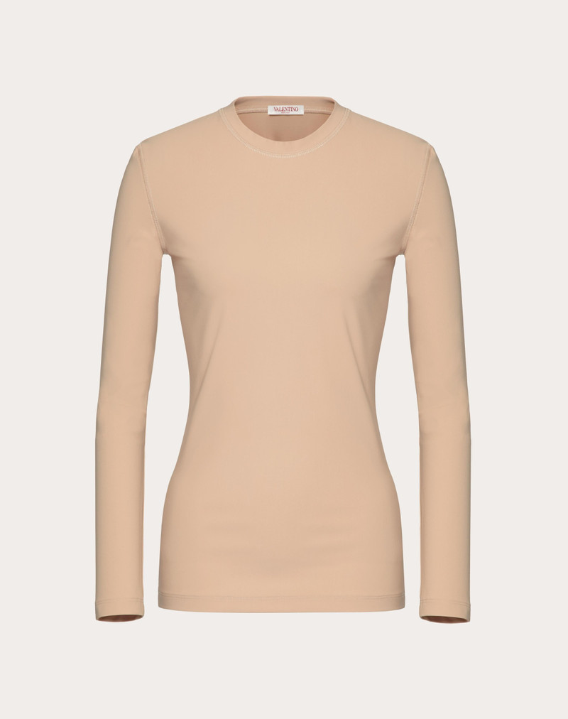 VALENTINO PRINT CREWNECK LYCRA TOP 1