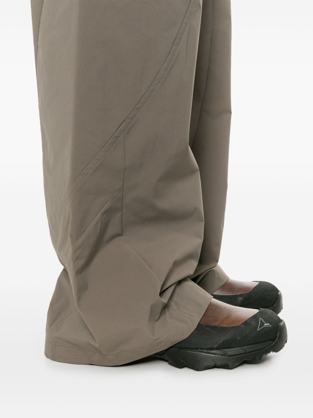 straight-leg padded trousers - 5