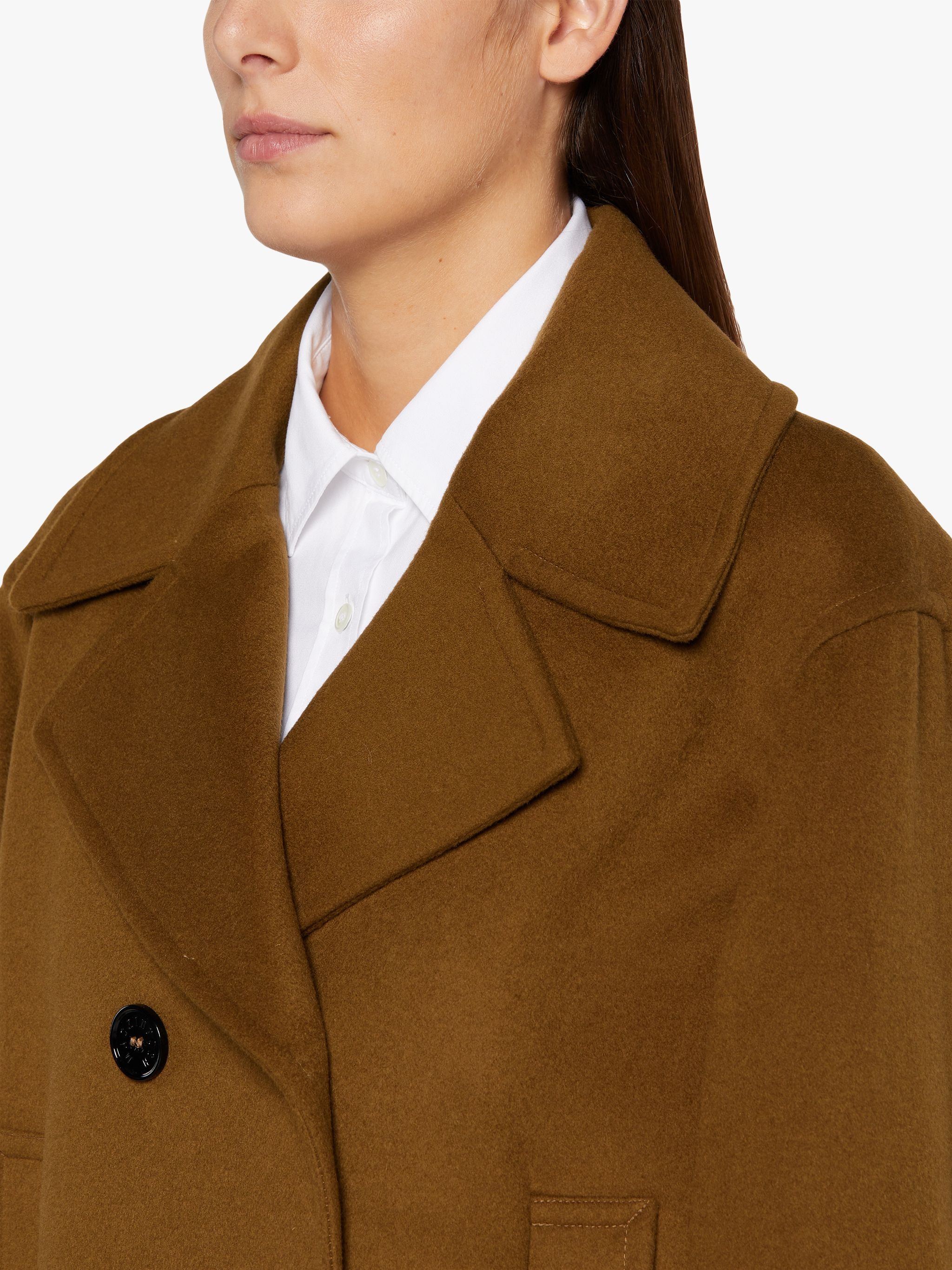 FIONA CAMEL WOOL & CASHMERE PEA COAT | LMC-011 - 5