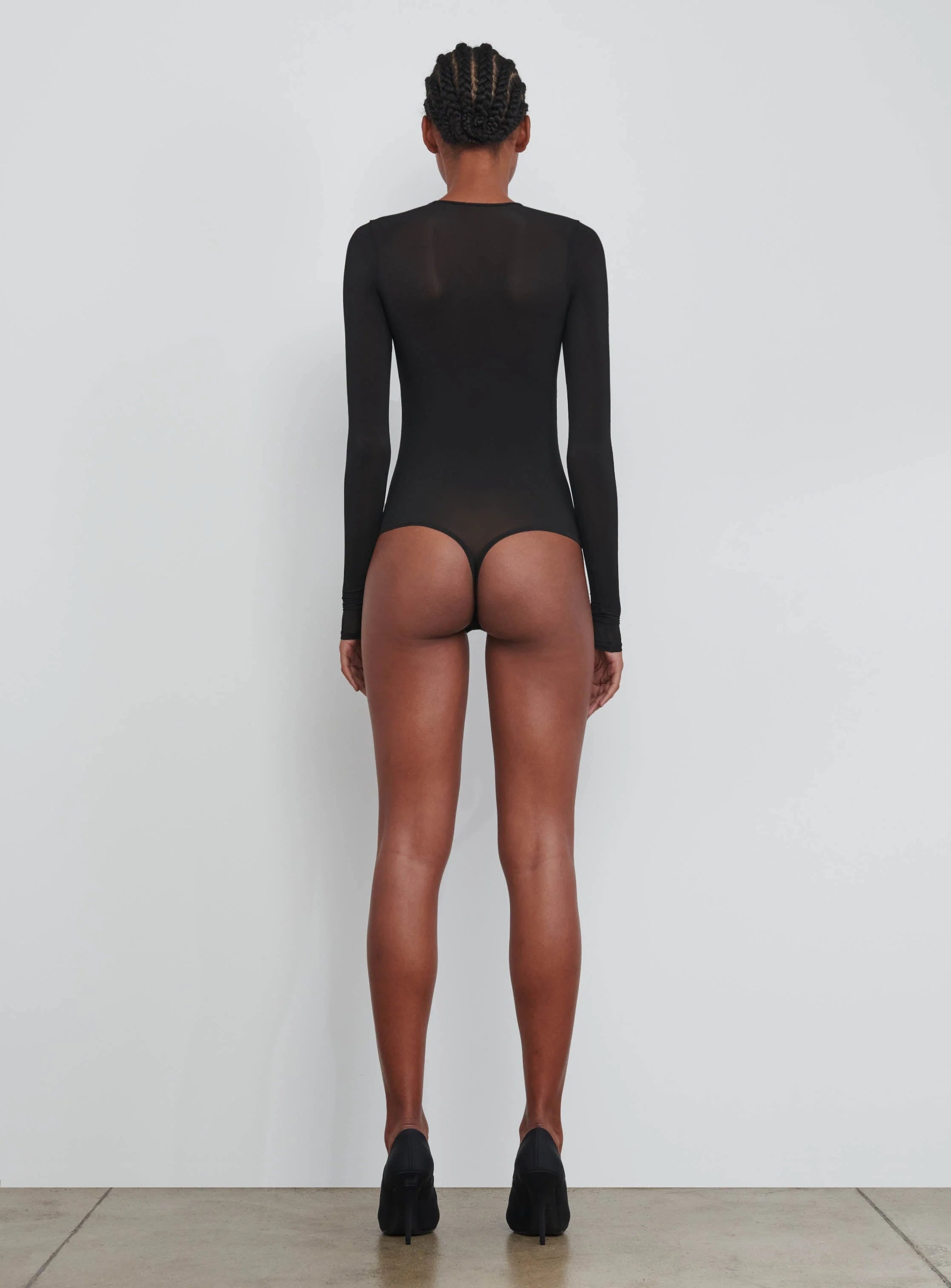 Sheer Bodysuit Black - 3