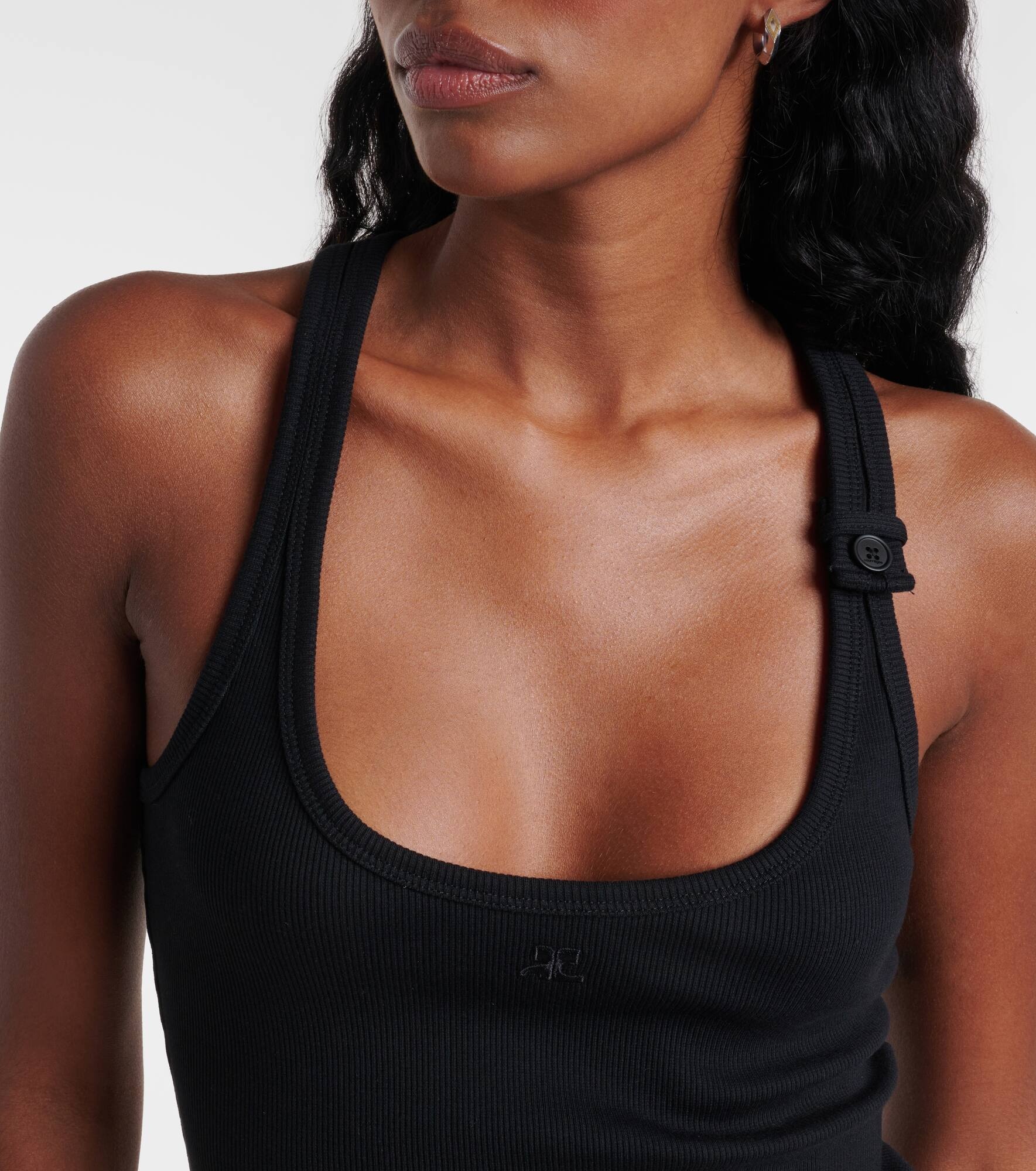 Ribbed-knit cotton tank top - 4