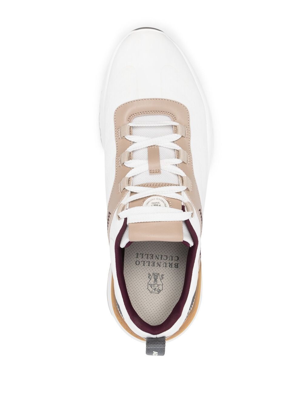 low top contrast stitch sneakers - 4